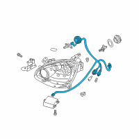 OEM 2006 Infiniti Q45 Harness Assembly - Head Lamp Diagram - 26038-AT300