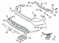 OEM Hyundai Piece-RR Bumper LWR Diagram - 86618-L0000