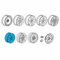 OEM 2021 Chevrolet Trax Wheel, Alloy Diagram - 42693409