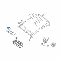 OEM Nissan Holder-SUNVISOR, LH Diagram - 96410-ET000