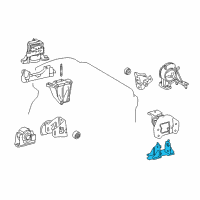 OEM 2019 Lexus NX300h Bracket, Engine Mount Diagram - 12325-36070