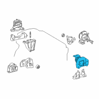 OEM 2017 Lexus NX300h INSULATOR, Engine Mounting Diagram - 12372-36070