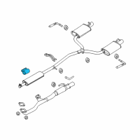 OEM 2017 Ford Taurus Muffler & Pipe Clamp Diagram - EB5Z-5A231-A