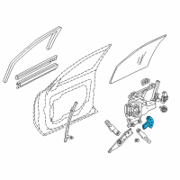 OEM 2004 Buick Park Avenue Gear Sector-Window Regulator Diagram - 16630604