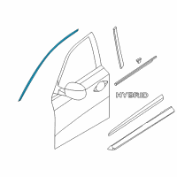 OEM 2015 Infiniti QX60 MOULDING Front Door SASH, Front RH Diagram - 80282-3JA0A