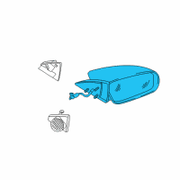 OEM 2004 Chrysler Sebring Passenger Side Mirror Outside Rear View Diagram - MR611890