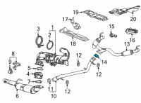 OEM 2021 Cadillac Escalade Rear Muffler Gasket Diagram - 84407371