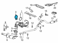 OEM Chevrolet Catalytic Converter Clamp Diagram - 55503171