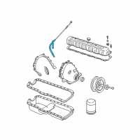 OEM 2000 Jeep Grand Cherokee Tube-Oil Filler Diagram - 53020782