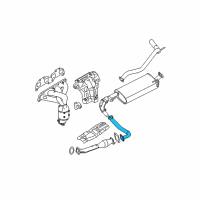 OEM 2006 Nissan Frontier Exhaust Tube Assembly, Center Diagram - 20030-EA60A