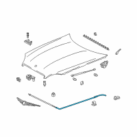 OEM 2005 Chrysler Crossfire Cable-Hood Release Diagram - 5101654AA