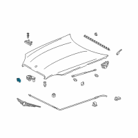 OEM 2007 Chrysler Crossfire Hood Latch Diagram - 5096730AA