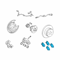 OEM Toyota Corolla Rear Pads Diagram - 04466-02310