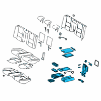 OEM 2019 Lexus GS350 Rear Seat Armrest Assembly, Center Diagram - 72830-30L40-C0