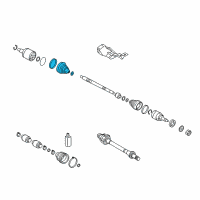 OEM 2011 Hyundai Sonata Boot Kit-Front Axle Differential Side Diagram - 49583-3S000