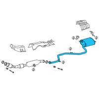 OEM 2020 Toyota Corolla Muffler & Pipe Diagram - 17430-0T330