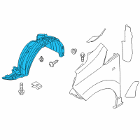 OEM 2017 Chevrolet City Express Fender Liner Diagram - 19316724