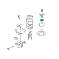 OEM 2019 Nissan Versa Bearing-Strut Mounting Diagram - 54325-1HA0A