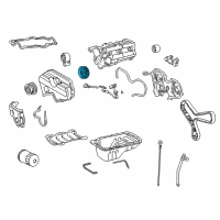 OEM 1996 Toyota Tacoma Idler Pulley Bracket Diagram - 13584-62050