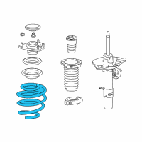 OEM 2017 Honda Accord Spring, Right Front Diagram - 51401-T2A-A11