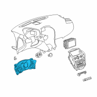 OEM 2012 Cadillac SRX Instrument Panel Gage CLUSTER Diagram - 22786454