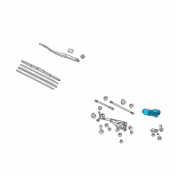 OEM Honda Accord Motor, Front Wiper Diagram - 76505-TA0-A02