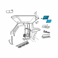 OEM 2000 Ford Ranger Map Lamp Assembly Diagram - F37Z-13776-A