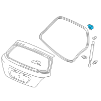 OEM Honda Civic Hinge, Tailgate Diagram - 68210-S6D-E00ZZ