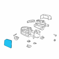 OEM 2015 Ford F-150 Mirror Glass Diagram - FL3Z-17K707-D