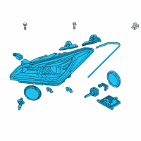 OEM 2015 Hyundai Genesis Headlamp Assembly, Right Diagram - 92102-B1160