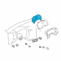 OEM 2009 Chevrolet Trailblazer CLUSTER ASM,INST (REMAN) Diagram - 19117185