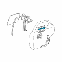 OEM 2000 Lexus RX300 Channel Sub-Assy, Rear Door Glass, LH Diagram - 69906-48010