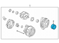 OEM 2022 Acura TLX PULLEY, DECOUPLER Diagram - 31141-6B2-A01