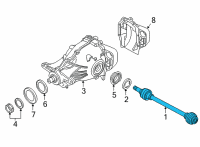 OEM 2022 BMW 840i Gran Coupe OUTPUT SHAFT, REAR LEFT Diagram - 33-20-8-487-533