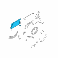 OEM 2010 Ford F-250 Super Duty Radiator Assembly Diagram - 8C3Z-8009-F