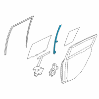 OEM 2020 Nissan Leaf Sash Assy-Rear Door Partition, LH Diagram - 82223-3NF0A