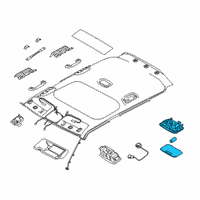 OEM 2020 Hyundai Venue Room Lamp Assembly Diagram - 92850-K2010-MMH