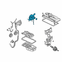 OEM 2001 Honda CR-V Pump Assembly, Oil Diagram - 15100-P72-A01