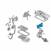 OEM 1993 Acura Integra Cover, Timing Belt Middle Diagram - 11820-PR3-010