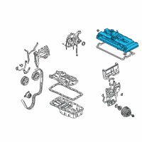 OEM Honda Civic Cover, Cylinder Head Diagram - 12310-P30-000