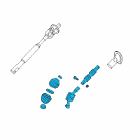 OEM 2012 GMC Yukon Steering Gear Coupling Shaft Assembly Diagram - 25979050