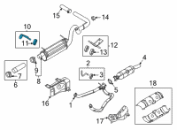 OEM 2022 Ford E-350 Super Duty Muffler & Pipe Support Bracket Diagram - 6C2Z-5A242-CA