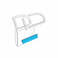 OEM 2009 Lincoln Town Car Body Side Molding Diagram - 6W1Z-5425556-BPTM