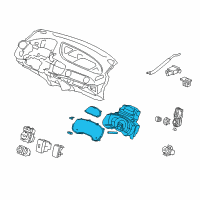 OEM Honda Insight Meter Assembly, Combination Diagram - 78100-TM8-A03