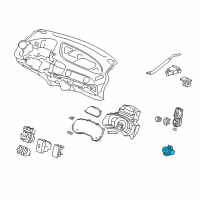 OEM 2014 Honda Insight Switch Assembly, Hazard Diagram - 35510-TK6-A01