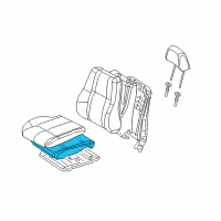 OEM 2017 Jeep Grand Cherokee Seat Cushion Foam Diagram - 68101104AA