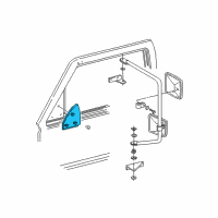 OEM 1989 Chevrolet C1500 Cover Asm-Outside Rear View Mirror Opening LH Diagram - 15960123