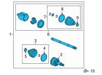 OEM 2021 Chevrolet Suburban Axle Assembly Diagram - 84754391