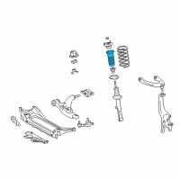 OEM 2018 Lexus RC F Insulator, Front Coil Spring Diagram - 48157-30250