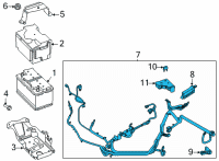 OEM 2021 Ford Bronco CABLE ASY - BATTERY TO BATTERY Diagram - MB3Z-14300-A